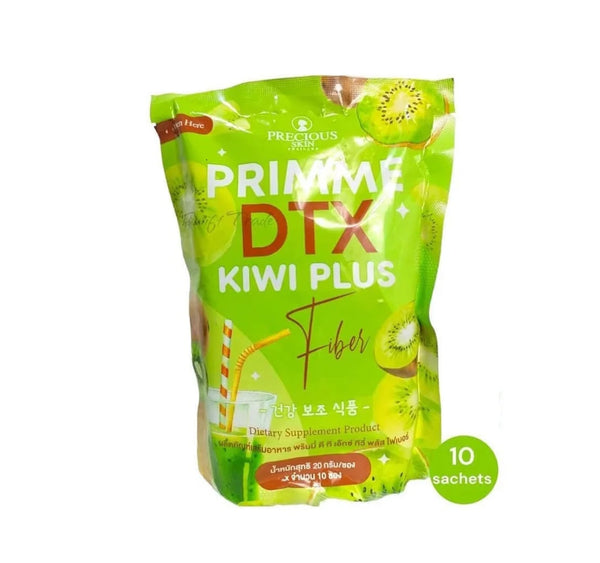 Precious Skin Primme DTX Kiwi Plus - 10 Sachets, Fiber & Detox