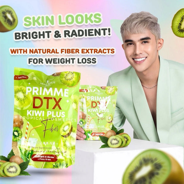 Precious Skin Primme DTX Kiwi Plus - 10 Sachets, Fiber & Detox