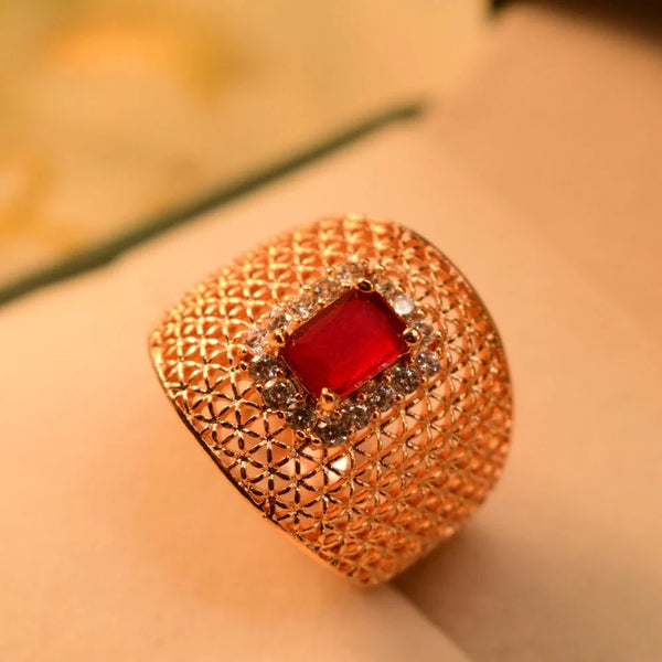 Zircon Stone Ring - Elegant & Sparkling