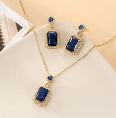 Royal Gemstone Necklace Set - Luxurious Elegance