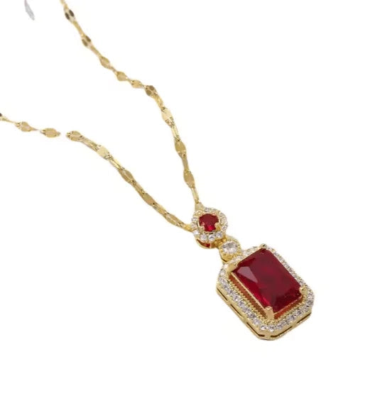 Royal Gemstone Necklace Set - Luxurious Elegance